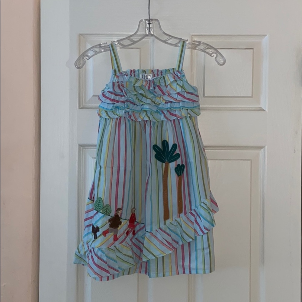 light blue striped dress•kingkow